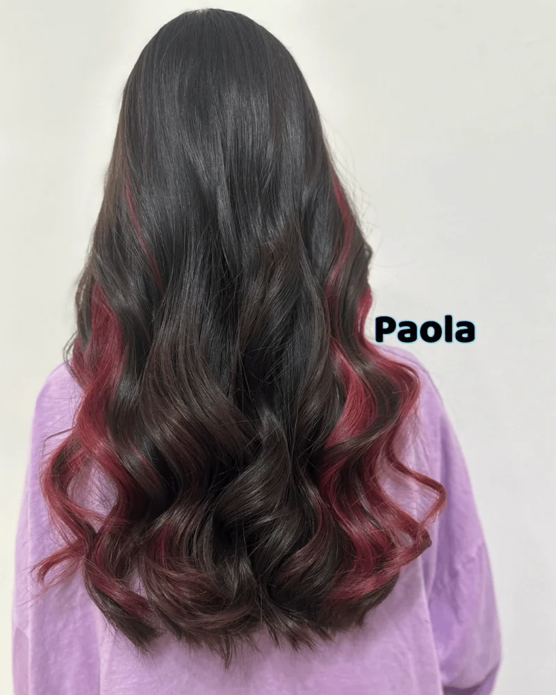 11號 Paola 耳圈染玫紅色